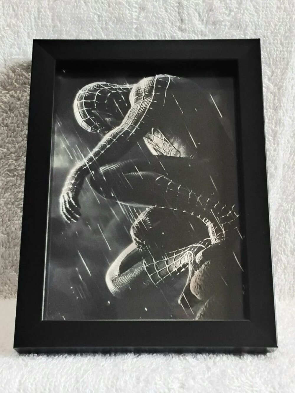 3/$30 5" x 7" Framed Spider-Man 3 Black Costume Pose Custom Pic!!